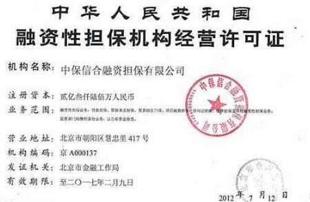 2020融资性担保公司管理暂行办法全文